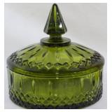 Indiana Glass Avocado Princess Candy Dish