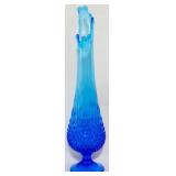Fenton Colonial Blue Hobnail Swung 20" Vase