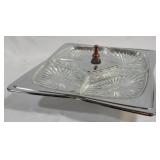 Lazy Susan Rotating Relish Serving Tray Set