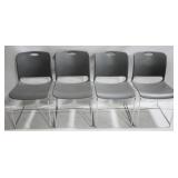 4 Maestro Stacking Chairs - 32" x 19" x 20"
