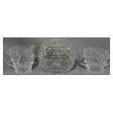 3 Fostoria American Glass Pieces
