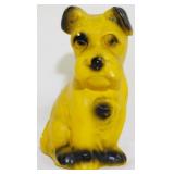 Painted Yellow Chalkware Dog 6"