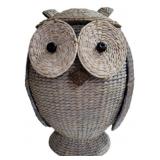 Vintage Huge 30" Owl Basket w/ Lid