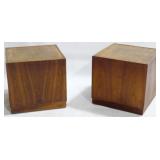 Vintage Pr Walnut Cube Tables 15x16x16