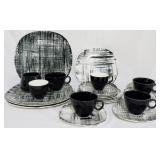 21pc Rare 1954 Ebonette Knowles China
