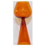 Vintage Empoli 14.5" Orange Vase