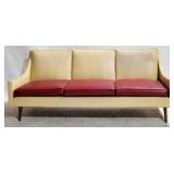Vintage Retro Red & Cream sofa