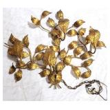 Vintage metal lighted wall sculpture 30 x 36