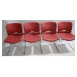4 Stackable Chairs - 31" x 18" x 18"