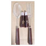 Vintage Spoon, Fork, Salt & Pepper Shakers