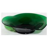Viking Forest Green Glass Bowl, 3.25 x 12