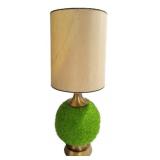 Vintage large green spun acrylic 38" lamp