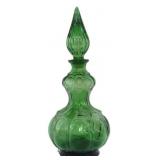 Unusual Empoli Green Decanter 14.5"