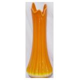 L.E. Smith Ribbed Bittersweet Swung Vase 20"