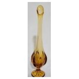 Viking Petal Amber 11.5" Swung Vase