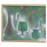 Mid Century Wall Art on Board 25.5x31