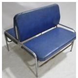 Vintage Chrome 2-Sided Bench - 34" x 36" x 38"