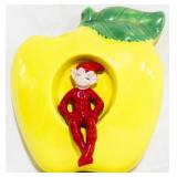 Gilner Ceramic Pixie Elf Apple 7x7x2.5