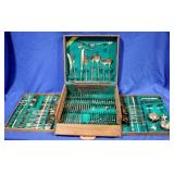 Vintage Brass Flatware Set in Presentation Box