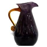 Blenko Signed 2008 Amethyst/Amber Pitcher