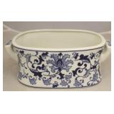 Small Blue and White Tub