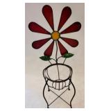 Flower Metal Planter, 34 x 13