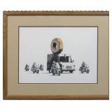 DOUGHNUT ESCORT GICLEE BY BANKSY