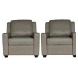 Pair Wyatt Leather Chairs by LEA Unlimited