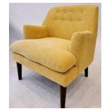 Yellow Upholstered Arm Chair