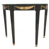 Chelsea House Black Laquer Demilune Table