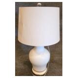 Wildwood cream, gold accent lamp 34"