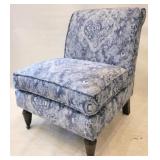Mixed Blue Upholstered Armless Chair