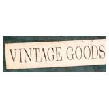 Metal Vintage Goods Sign 48 x 12