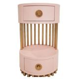 Chelsea House Pink Round 2 Drawer Stand