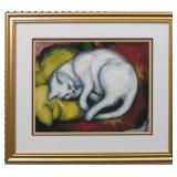 WHITE CAT GICLEE BY FRANZ MARC