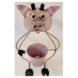 Metal Pig Planter 33" Tall