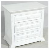 Painted 3 drawer chest, 29 x 30 x 18