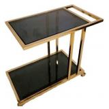 Chelsea House Brass Trolley, Smokey Glass