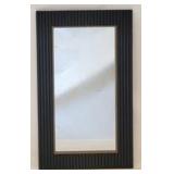 Chelsea House Black Ribbed Mirror, 40 x 24