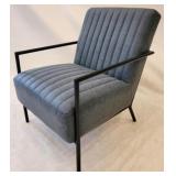 Faux Leather Bomber Arm Chair