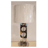 Wildwood cut out circle chrome lamp 33"