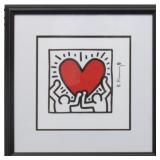 TWO FIGURES WITH HEART  BY KEITH HARRING
