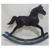 Carved Rocking Horse Decor 15 x 18 x 4.5
