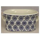 Large Blue and White Tub