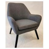 Upholstered Charcoal Gray Armchair