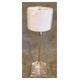 Wildwood acrylic & silver lamp 37"