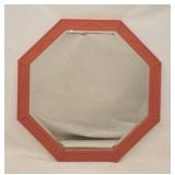 Chelsea House Red Dahlia Octagonal Wall Mirror