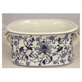 Large Blue and White Tub