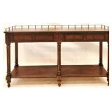 Butler Specialty Inlaid 2 Drawer Table w/ Gallery