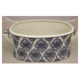 Small Blue and White Tub